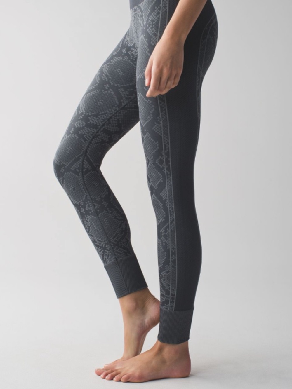 Lululemon Ebb To Street Pant Heathered Dark Slate Seamless Leggings Size 4